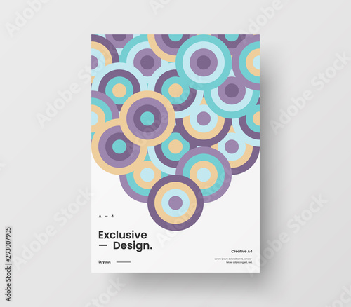Amazing business presentation vector A4 vertical orientation front page mock up. Modern corporate report cover abstract geometric illustration design layout. Company identity brochure template.