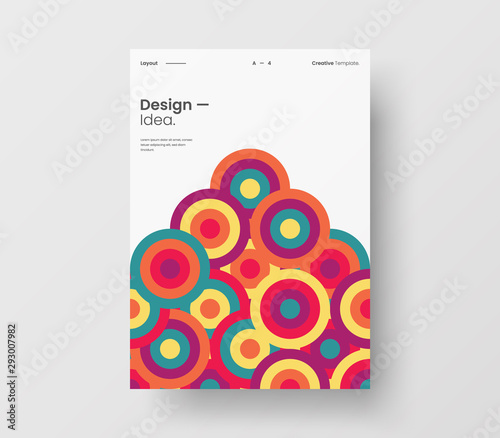 Amazing business presentation vector A4 vertical orientation front page mock up. Modern corporate report cover abstract geometric illustration design layout. Company identity brochure template.