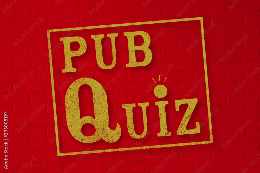 Obraz premium PUB QUIZ のサイン