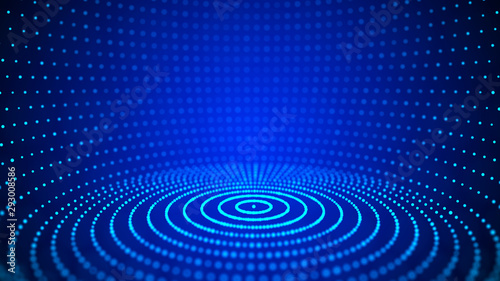 Big data visualization. 3d rendering.Abstract background with connecting dots and lines.Abstract geometric background.