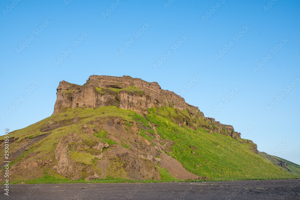 Hjorleifshofdi, a historical promontory in south Iceland