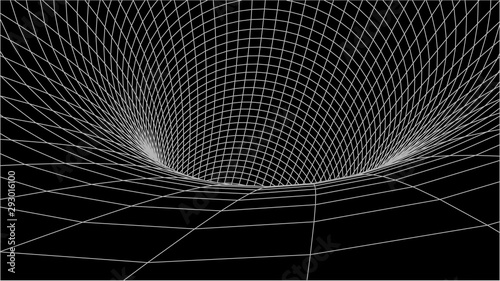 Abstract vector wireframe landscape. Abstract mesh background. Polygonal mountains. Vector illustration.