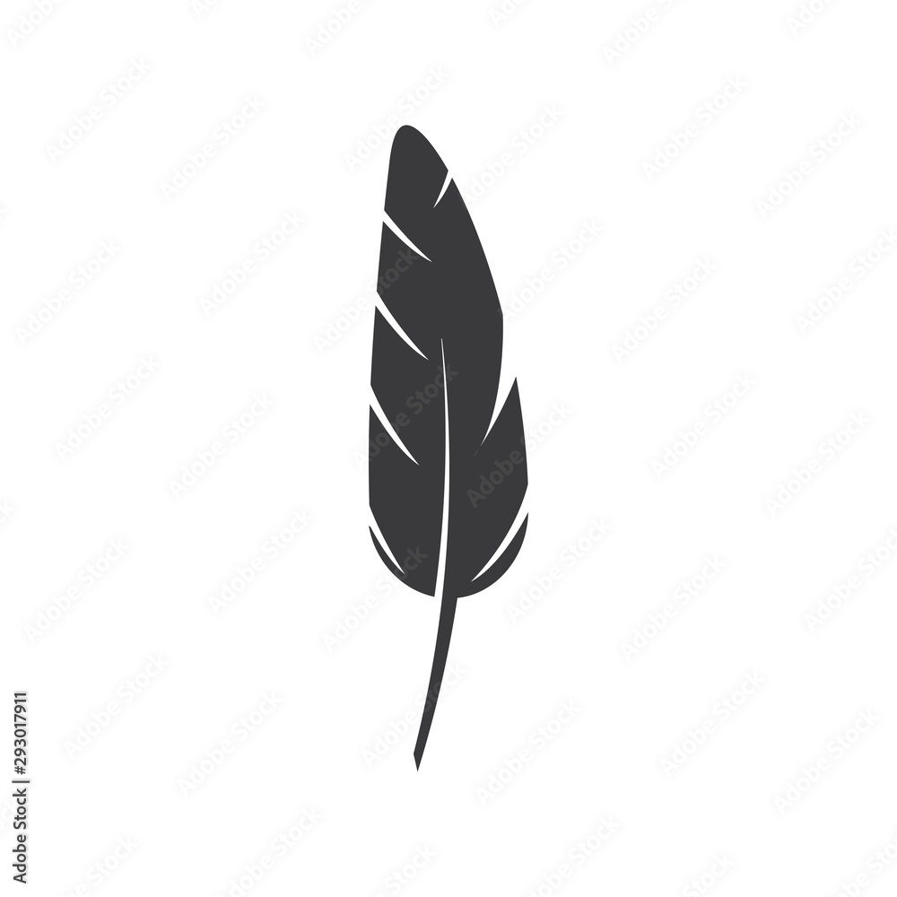 Feather pen write sign logo template app Feather pen write sign logo template app