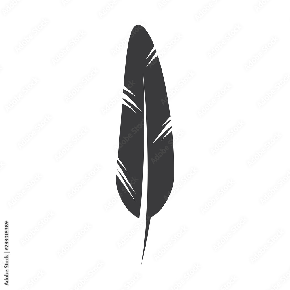 Feather pen write sign logo template app Feather pen write sign logo template app