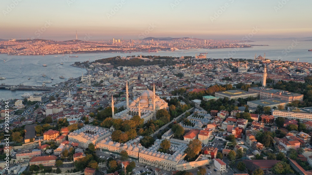 pranoramic aerial view of istanbul