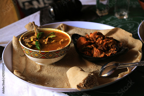 Ethiopian food (kiqel and firfir)