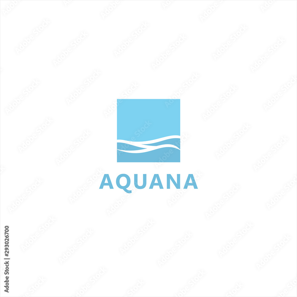 Aqua Square Calm Waters Logo Design Aqua Square Calm Waters Logo Design