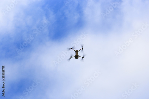 Drone flying in the sky