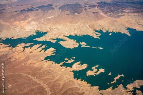 Aerial view of the famous Lake Mead National Recreation Area