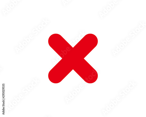 Cross cancel icon symbol vector