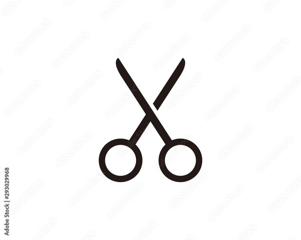 Scissors icon symbol vector Scissors icon symbol vector