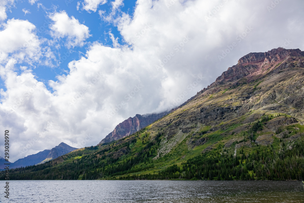 Beautiful landscape of the Two Medicine Lake in Glacier National Park Beautiful landscape of the Two Medicine Lake in Glacier National Park