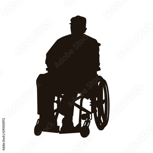 People on Wheelchair Silhouettes