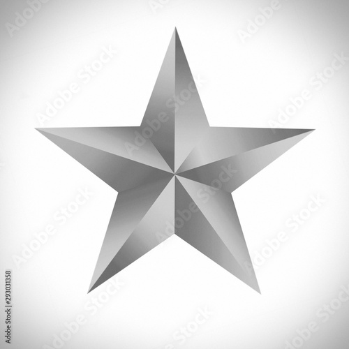 Black star isolated on white background.