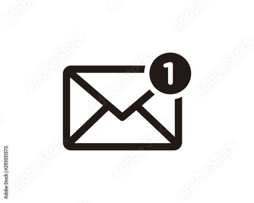 Email notification icon symbol vector photo