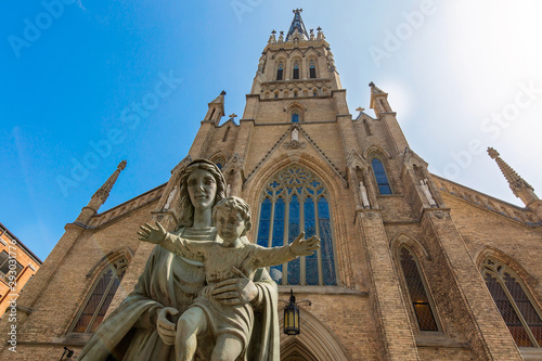 Canvas Print Toronto Saint Michael Cathedral Basilica, a large and historic Romanesque Reviva