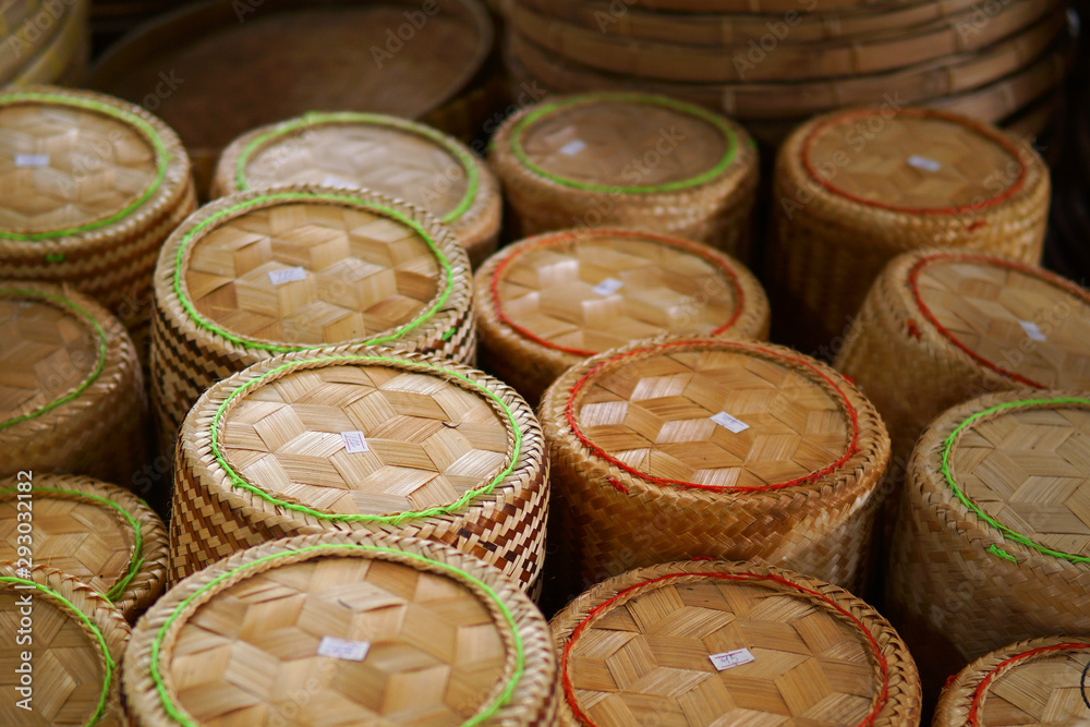 Old shop in Thailand. It has all rattan products in Thai culture. Old shop in Thailand. It has all rattan products in Thai culture.