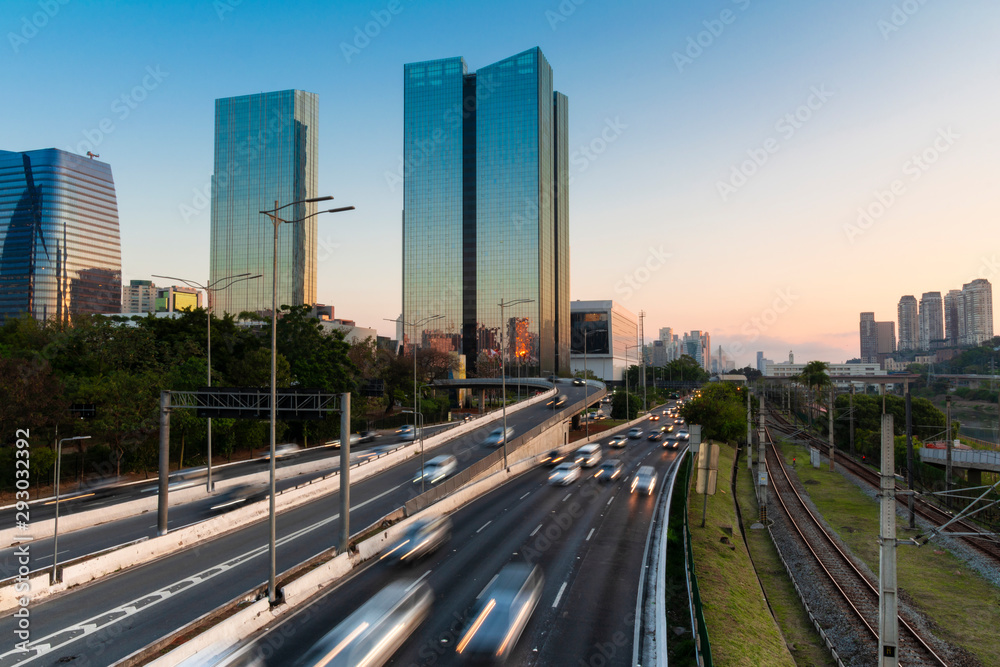 Modern buildings in Marginal Pinheiros River, Sao Paulo, Brazil Modern buildings in Marginal Pinheiros River, Sao Paulo, Brazil