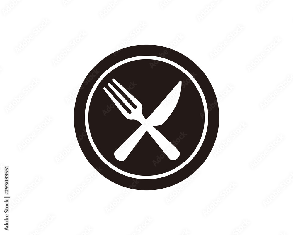 Fork and knife restaurant icon symbol vector Fork and knife restaurant icon symbol vector