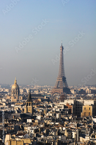 View from the towers of the Notre Dame Cathedral in Paris, France © isadora