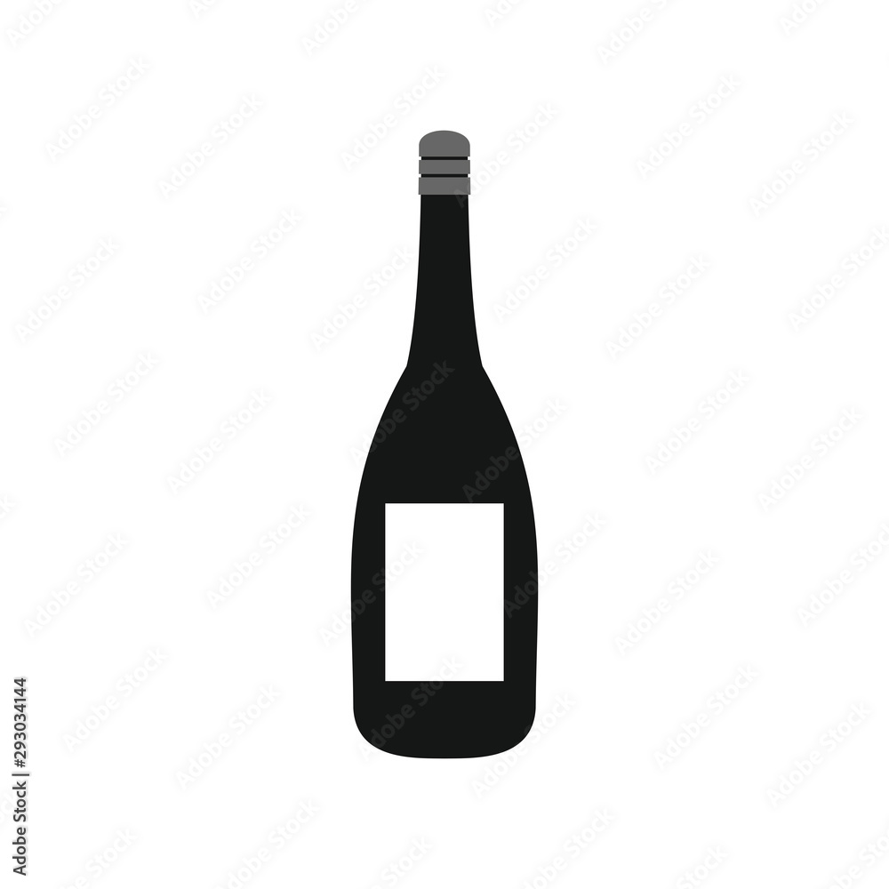 Wine bottle icon isolated on white background. Vector illustration Wine bottle icon isolated on white background. Vector illustration