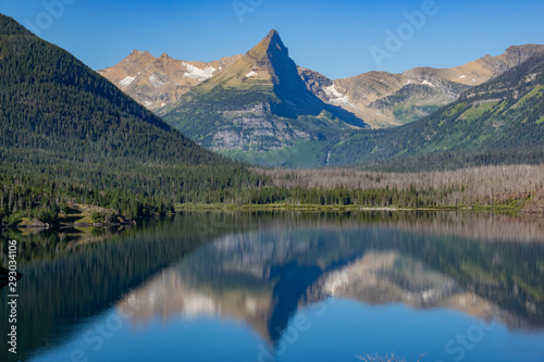 Morning view of the Saint Mary Lake