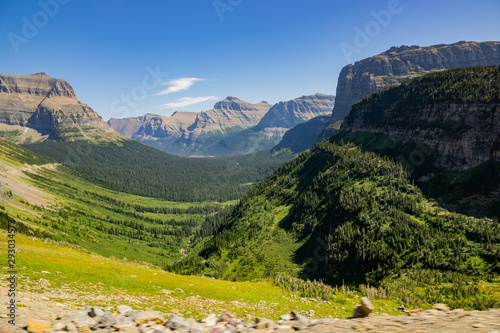 Beautiful landscape around Logan Pass