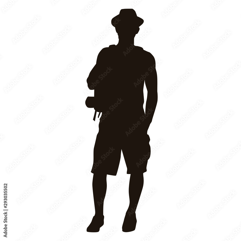 Obraz premium Tourist Silhouette