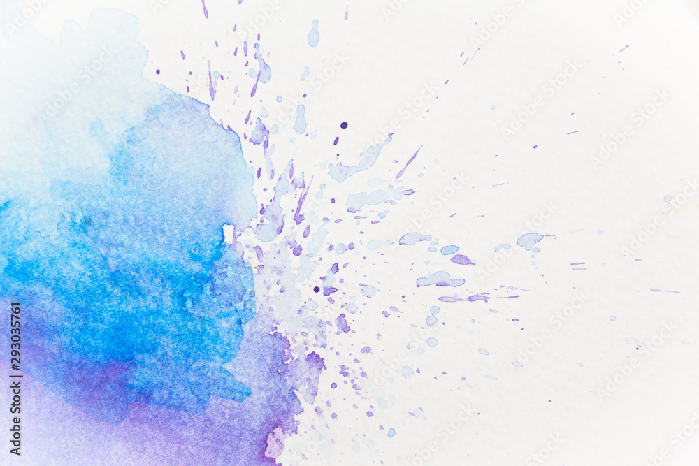 Obraz premium Abstract background image from watercolor on white paper.