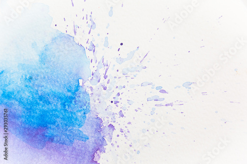 Abstract background image from watercolor on white paper.