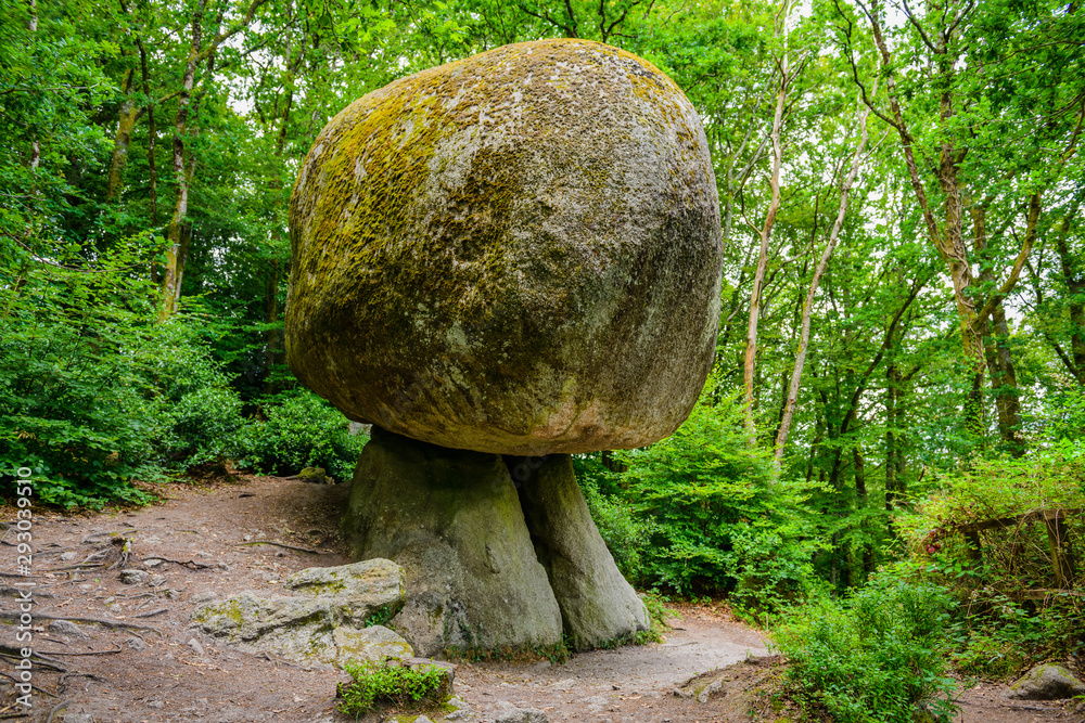 Rocher Champignon is an amazing stone sculpture, which is located near Huelgoat. Finister. Brittany. France Rocher Champignon is an amazing stone sculpture, which is located near Huelgoat. Finister. Brittany. France