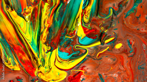 Colorful of acrylic color abstract background © khamkula