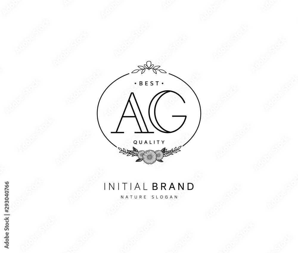 A G AG Beauty vector initial logo, handwriting logo of initial signature, wedding, fashion, jewerly, boutique, floral and botanical with creative template for any company or business. A G AG Beauty vector initial logo, handwriting logo of initial signature, wedding, fashion, jewerly, boutique, floral and botanical with creative template for any company or business.