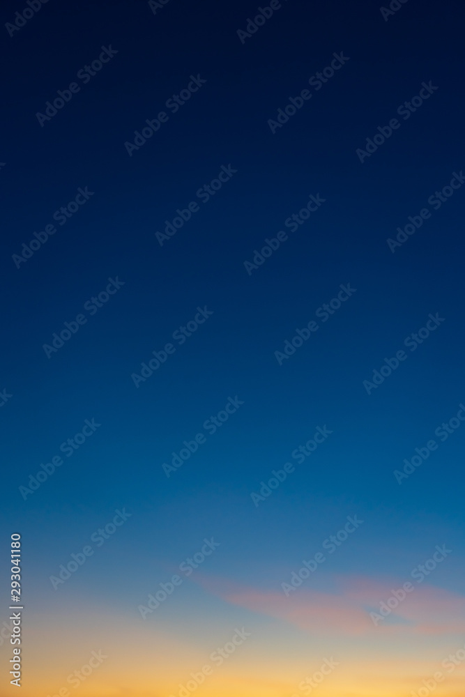 Colorful clear sky with no clouds at dusk after sunset. Colorful clear sky with no clouds at dusk after sunset.