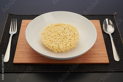 plate with spoon and knife