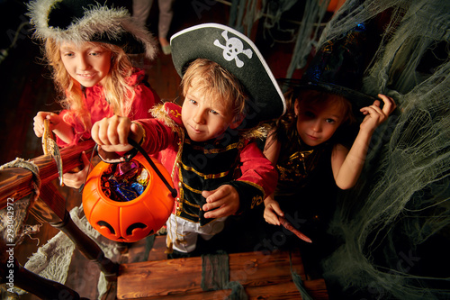 trick or treating kids photo