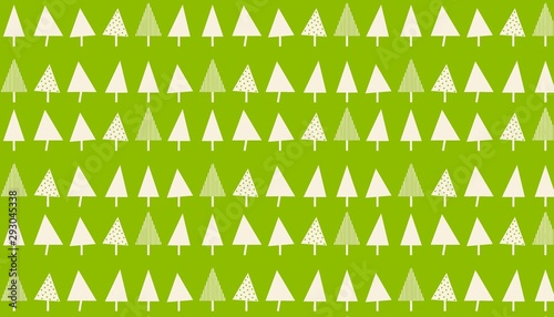 green background with christmas trees photo