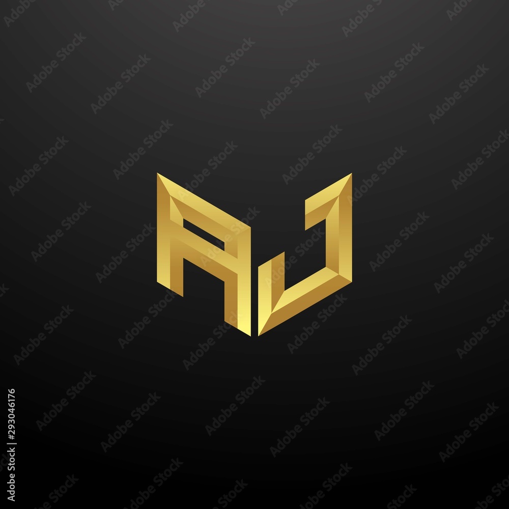 Aj letter logo Free Stock Vectors