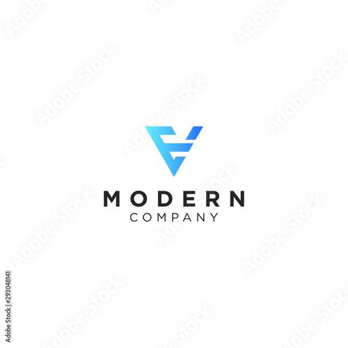 V letter logo modern technology design Free Download V letter logo modern technology design - GFXLoad