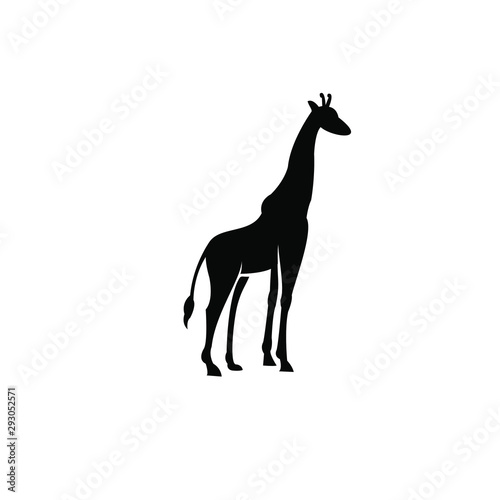 giraffe logo icon silhouette vector