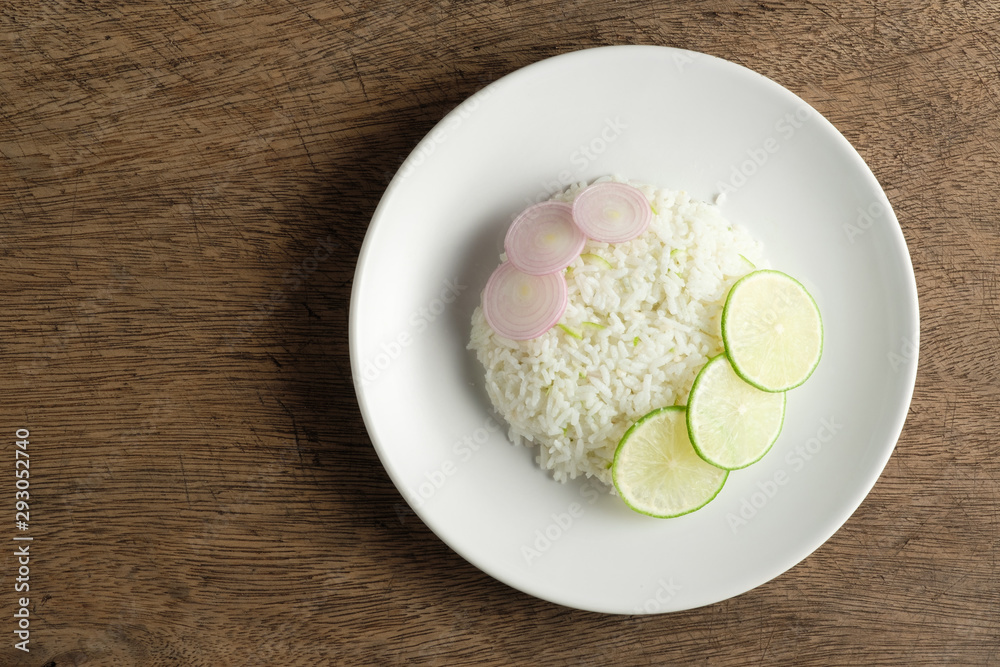 Cilantro lime in white dish with copy space,top view Cilantro lime in white dish with copy space,top view