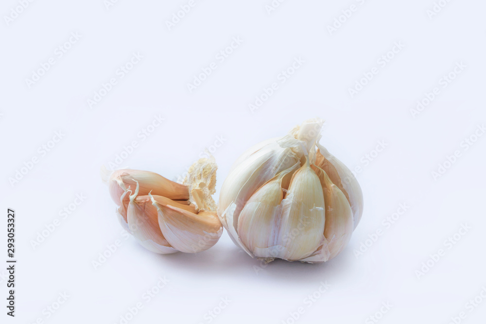 garlic isolated on white background garlic isolated on white background