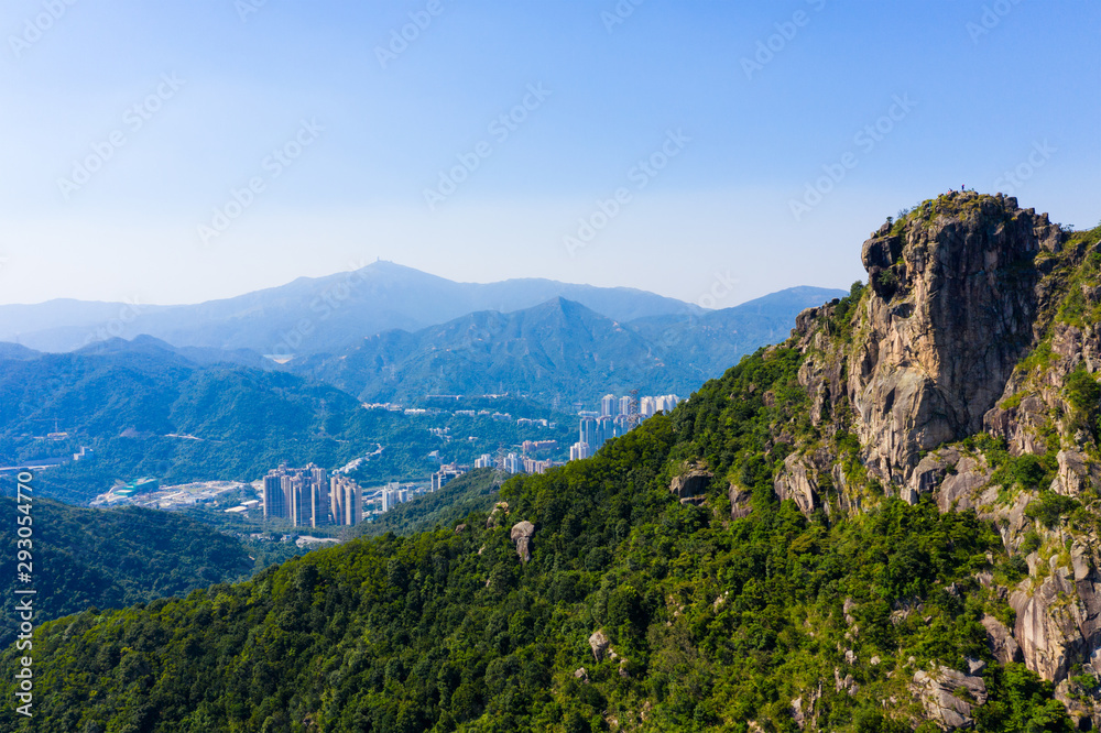 Lion Rock mountain in Hong Kong