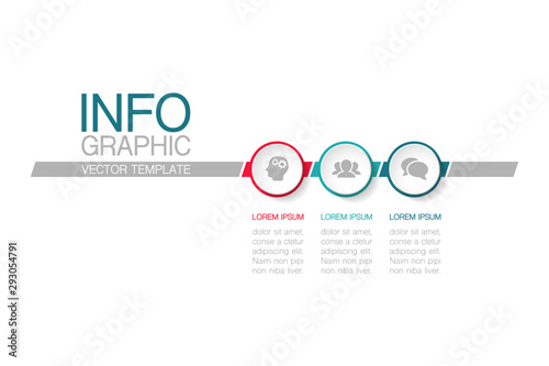 Vector iInfographic template for business, presentations, web design, 3 options.