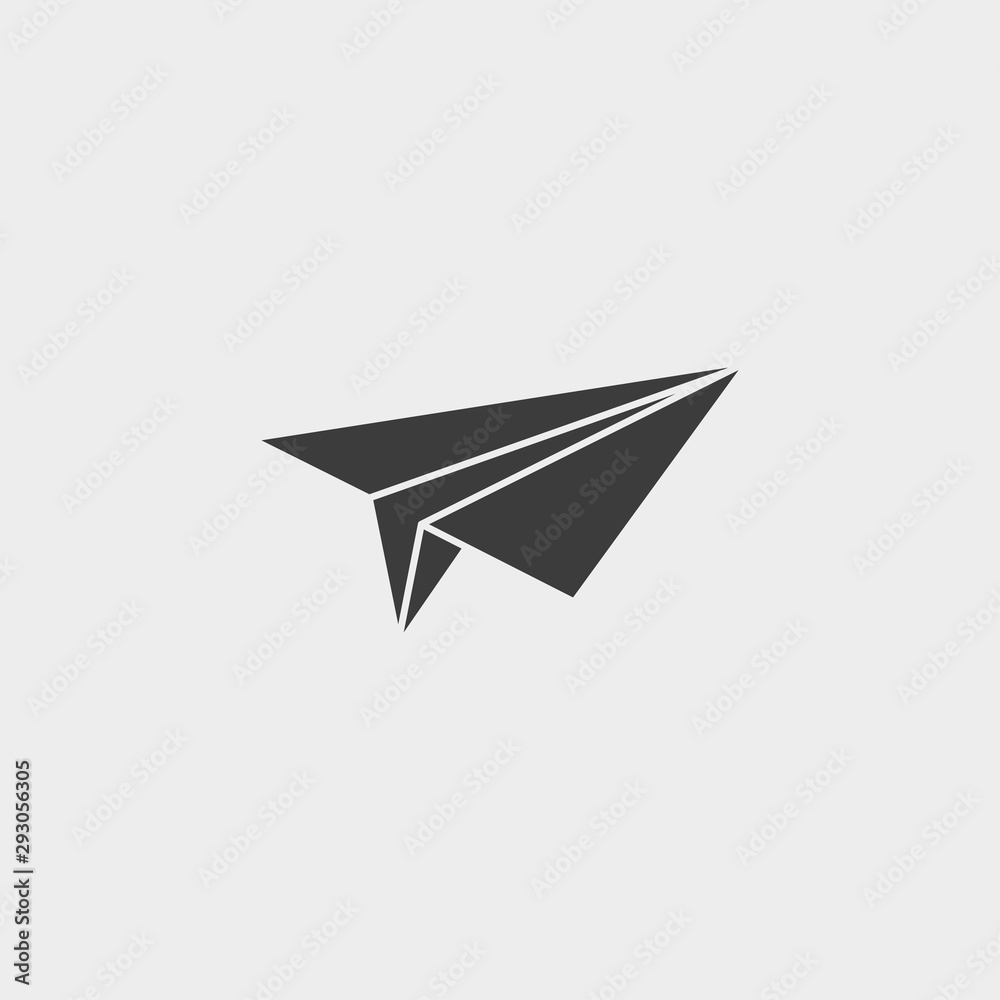 Paper airplane icon. Vector illustration, flat design. Paper airplane icon. Vector illustration, flat design.