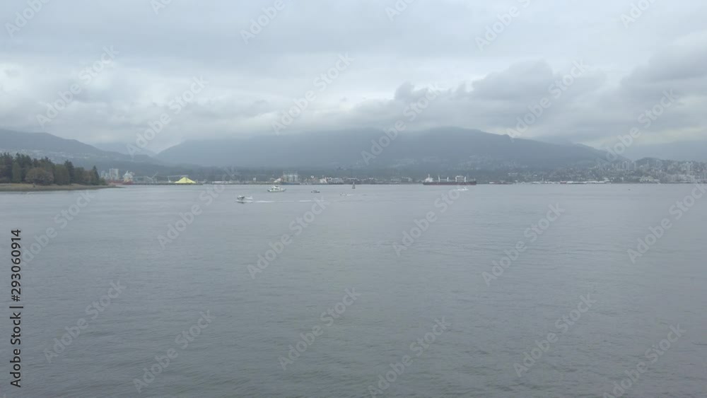 Landscape view of the shore of Canada Habour in Vancouver Harbour-View from Landscape view of the shore of Canada Habour in Vancouver Harbour-View from