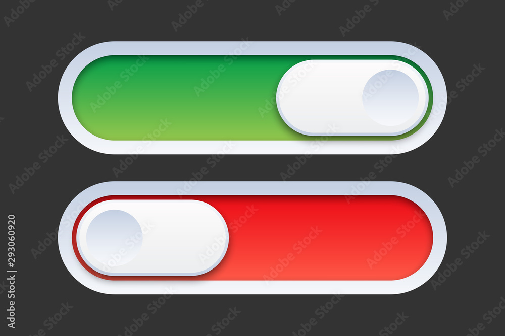 Switch On Off Toggle Button Vector Design Switch On Off Toggle Button Vector Design