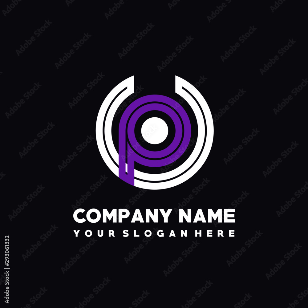 initial letter UP logo, round logo white, purple lowercase letters initial letter UP logo, round logo white, purple lowercase letters