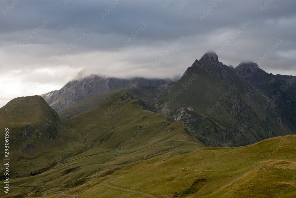 Fototapeta premium landscape of mountains and blue sky