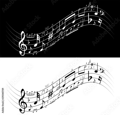 music symbol background , Elements musical background music background vector